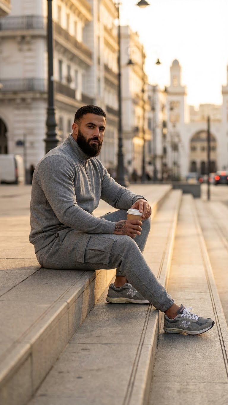 Ensemble demi zip - Pants cargo